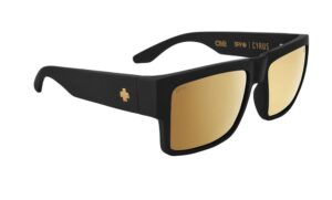 spy optic cyrus sunglasses - soft matte black bronze happy