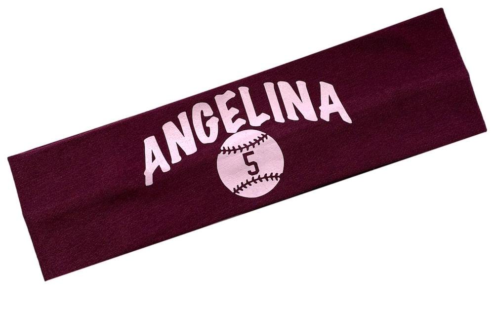 Funny Girl Designs Design Your Own Personalized Softball Cotton Stretch Headband