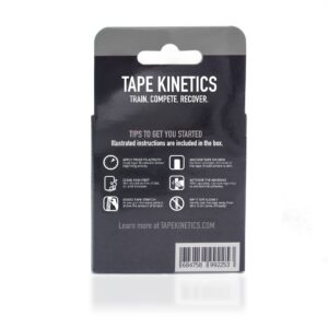 TAPE KINETICS Premium Kinesiology Tape | 2" x 16.4 ft | Waterproof & Latex-free (Black)