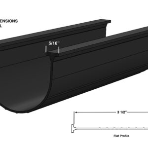 Miller Edge LS-0101-10 Bottom Loop Seal/Weather Seal for Doors, 3 1/2 Inch, 10 Foot Spool, Black