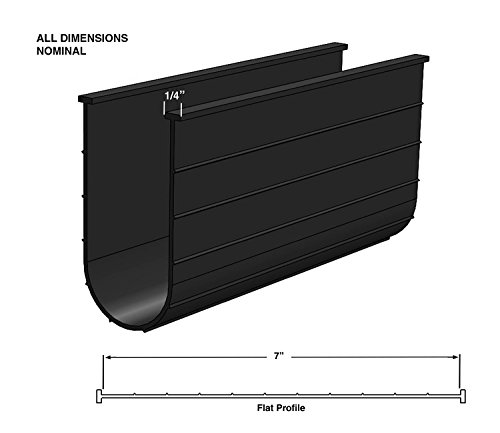 Miller Edge LS-0107-20 Bottom Loop Seal/Weather Seal for Doors, 7 Inch, 20 Foot Spool, Black