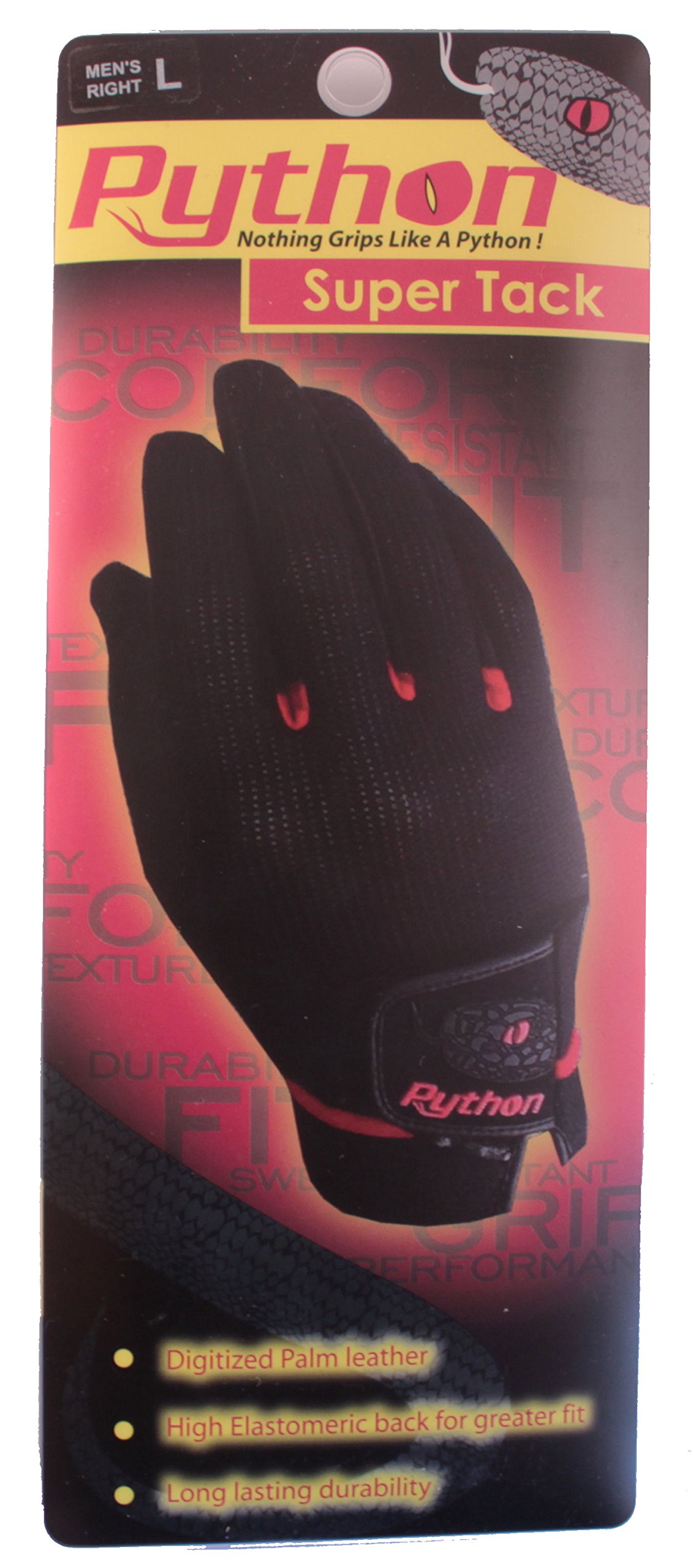 Python Super Tack Racquetball Glove, Right Hand - Large