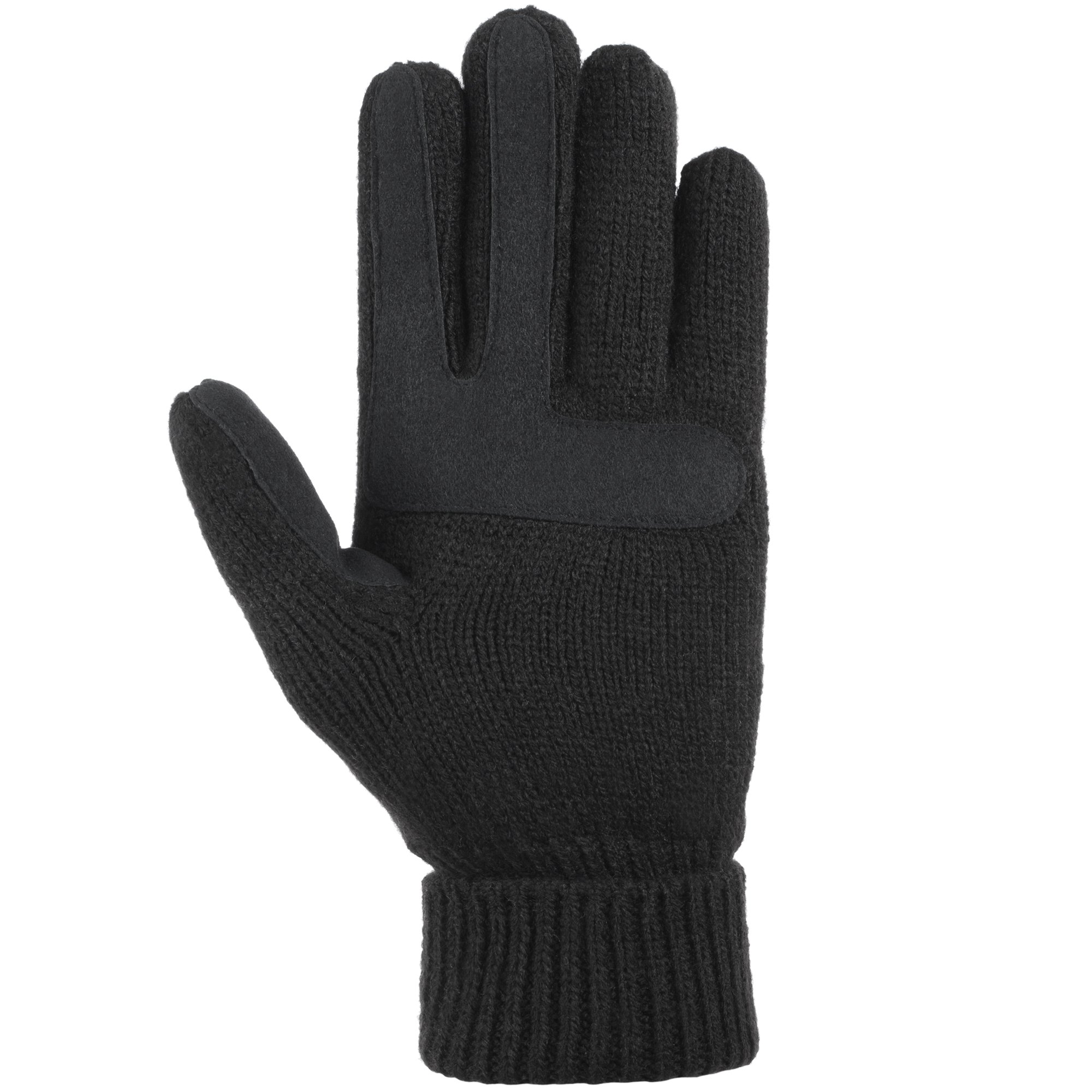 isotoner Women's Cable Knit Gloves with Touchscreen Palm Patches, One Size, Black