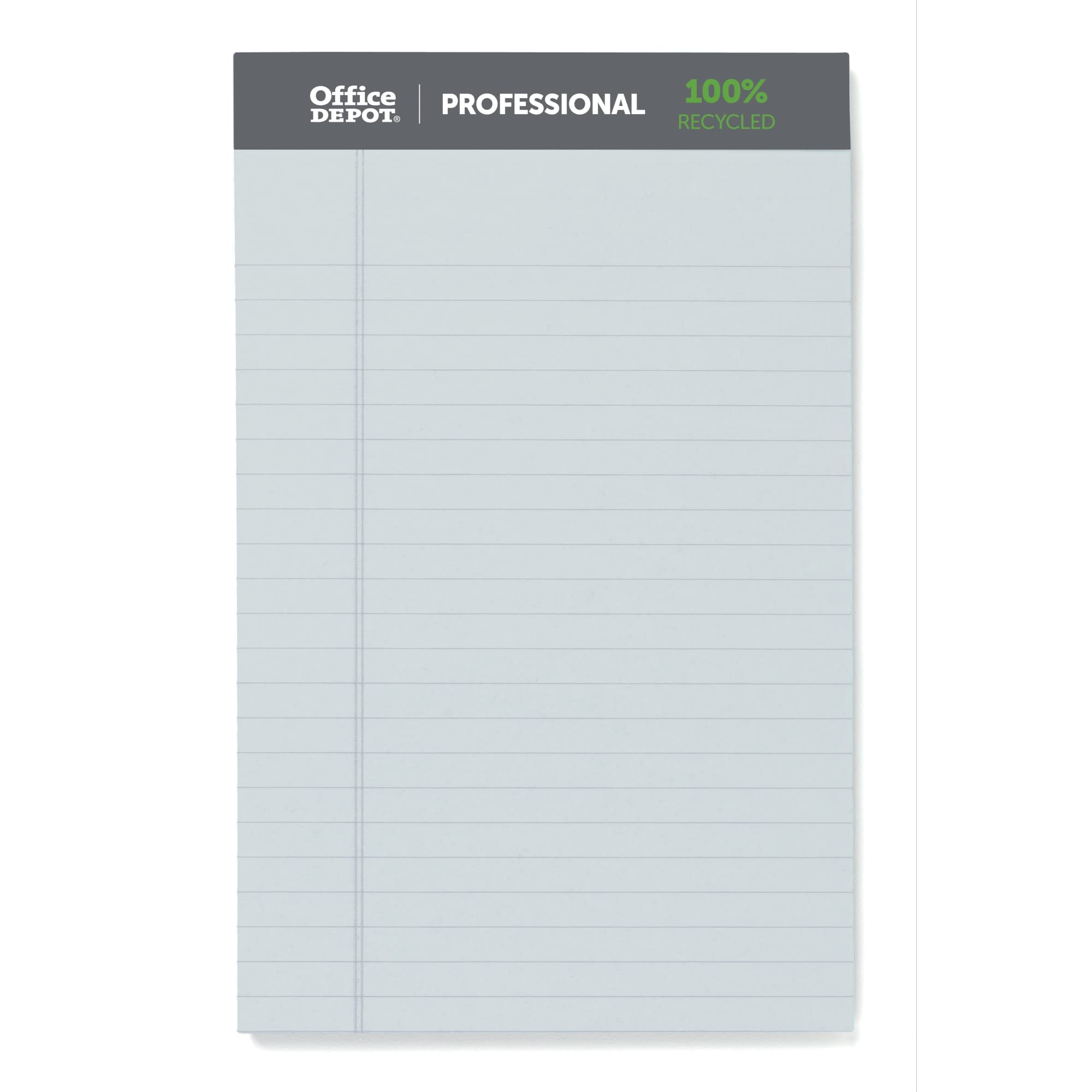 Office Depot Professional Legal Pad, 5in. x 8in., Assorted Colors, Narrow Ruled, 50 Sheets, 6 Pads/Pack, 99510