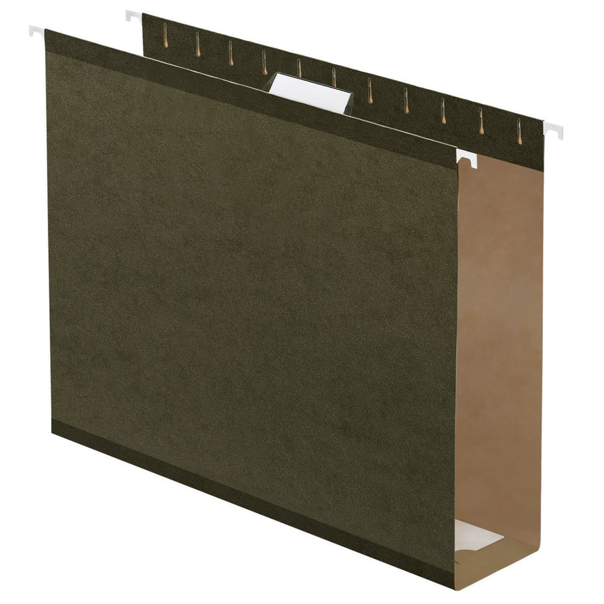 Office Depot Box Bottom Hanging File Folders, 2in. Expansion, Legal Size, Standard Green, Pack of 25, 406090OD