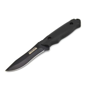 Lastworld 8" Defender Xtreme Hunting Knife with Sheath Black