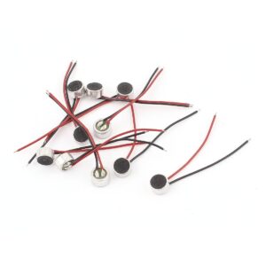 uxcell 10pcs 6mm x 3.5mm mini electret microphone condenser pickup w lead