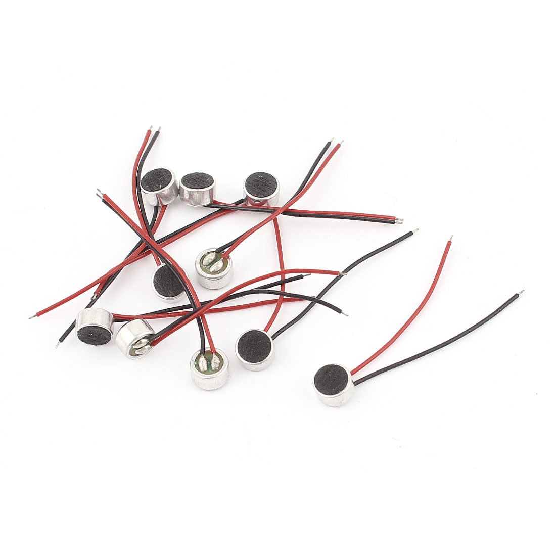 uxcell 10pcs 6mm x 3.5mm Mini Electret Microphone Condenser Pickup w Lead