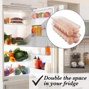 Kitchen Details, Refrigerator Storage, Fridge Organizer, Clear with Handles Egg Crate, 1 PACK