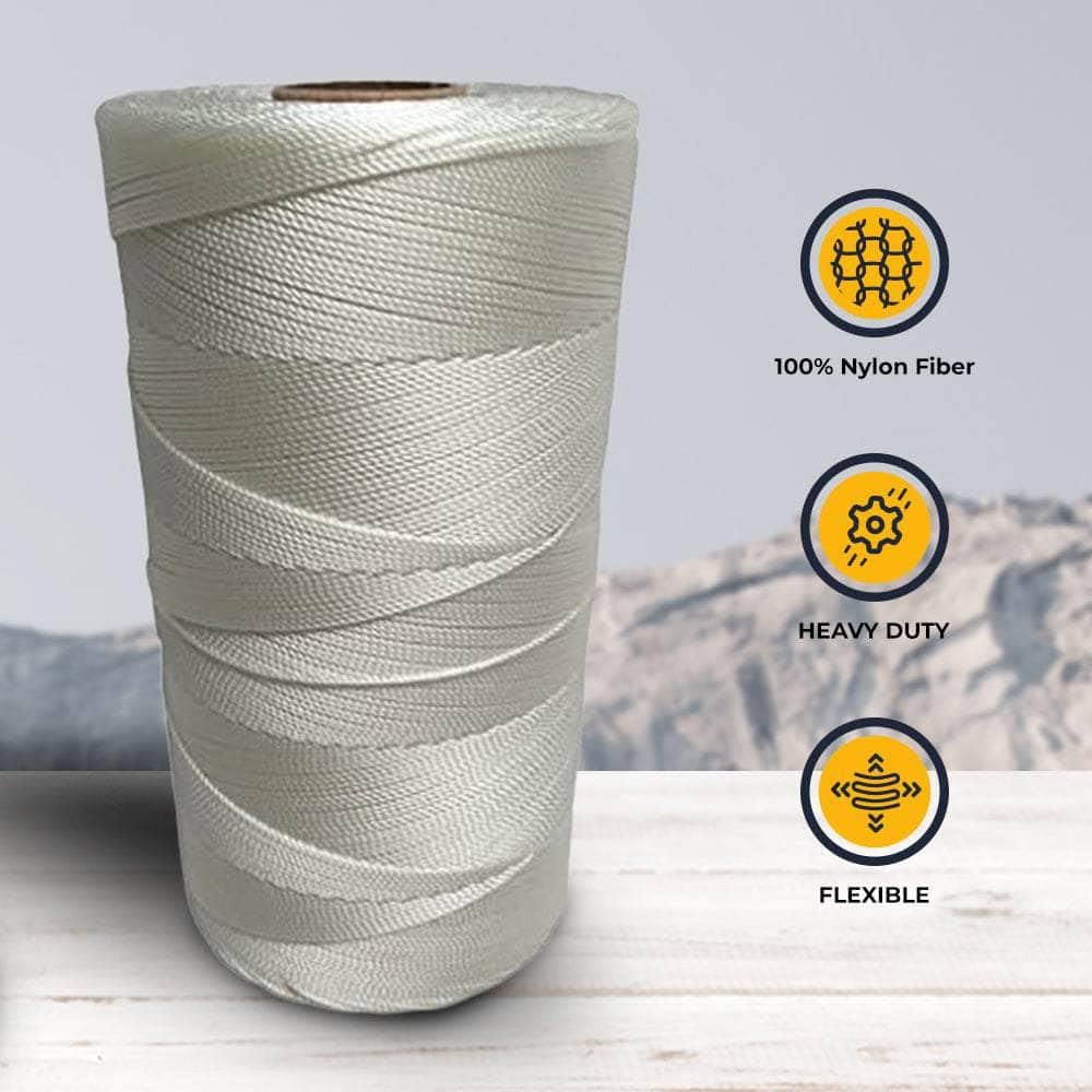 SGT KNOTS #6 Twisted Seine Twine - 100% Nylon Fiber, Utility Line for Crafting, Camping, Marine and More (3970ft)