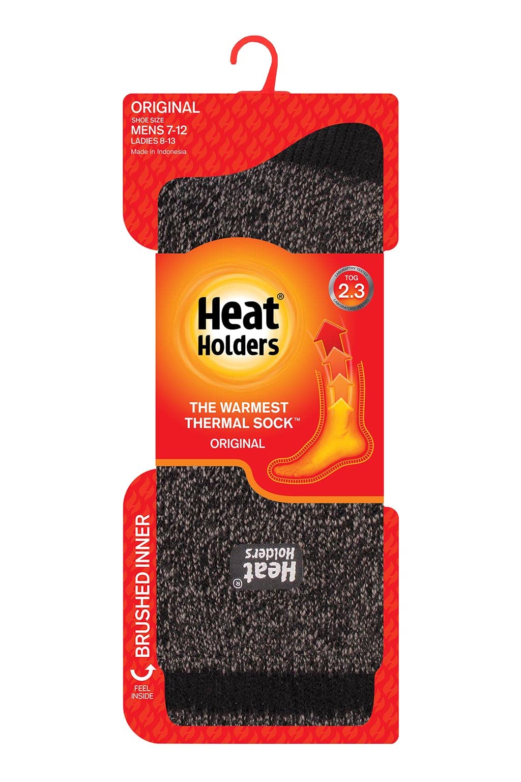 Heat Holders Men's Twist Socks Black/Grey Twist/Men's 7-12 in Mens 7-12