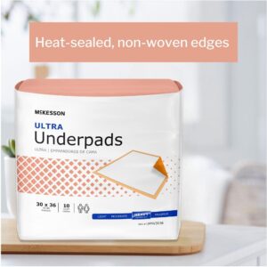 McKesson Ultra Underpads, Adult Incontinence Bed Pads, Chux, Disposable, Heavy Absorbency, 30 in x 36 in, 100 Count