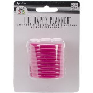 me & my big ideas plastic expander discs, pink - the happy planner scrapbooking supplies - add extra pages, notes & artwork - create more space for notebooks, planners & journals - expander size