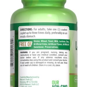 Nature's Truth L Lysine 1000mg | 100 Coated Caplets | Free Form | Vegetarian, Non-GMO, & Gluten Free Supplement