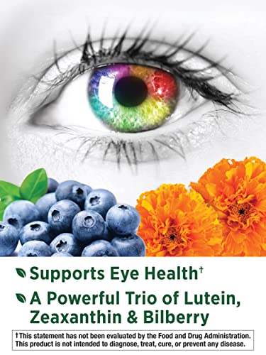 Lutein and Zeaxanthin Supplement | 20mg | 39 Softgels | with Bilberry | Non-GMO & Gluten Free | by Nature's Truth