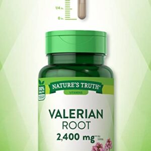 Nature's Truth Valerian Root Capsules | 2400mg | 90 Count | Non-GMO & Gluten Free Supplement