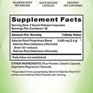 Nature's Truth Valerian Root Capsules | 2400mg | 90 Count | Non-GMO & Gluten Free Supplement