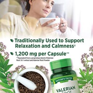 Nature's Truth Valerian Root Capsules | 2400mg | 90 Count | Non-GMO & Gluten Free Supplement