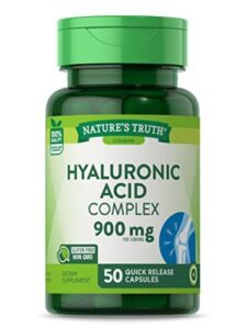 nature's truth hyaluronic acid 900 mg capsules, 50 count