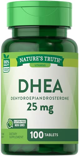 DHEA 25mg Tablets | 100 Count | Vegetarian, Non-GMO & Gluten Free Supplement | by Nature's Truth