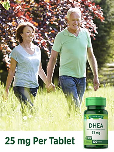 DHEA 25mg Tablets | 100 Count | Vegetarian, Non-GMO & Gluten Free Supplement | by Nature's Truth