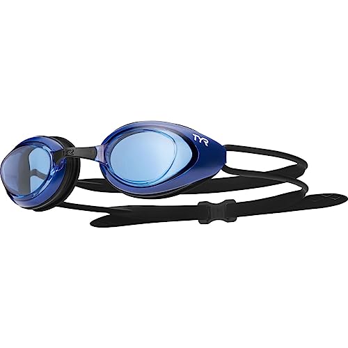 TYR Black Hawk Racing Goggles, Clear Matte Black, One Size