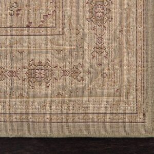 Unique Loom Versailles Collection Traditional Classic Border with Medallion Motif, Area Rug (3' 3 x 5' 3 Rectangular, Green/ Ivory)