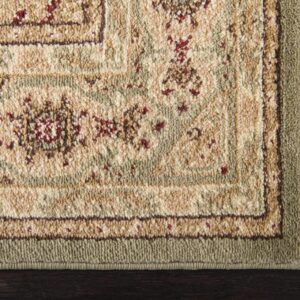 Unique Loom Versailles Collection Traditional Classic Border with Medallion Motif, Area Rug (3' 3 x 5' 3 Rectangular, Green/ Ivory)