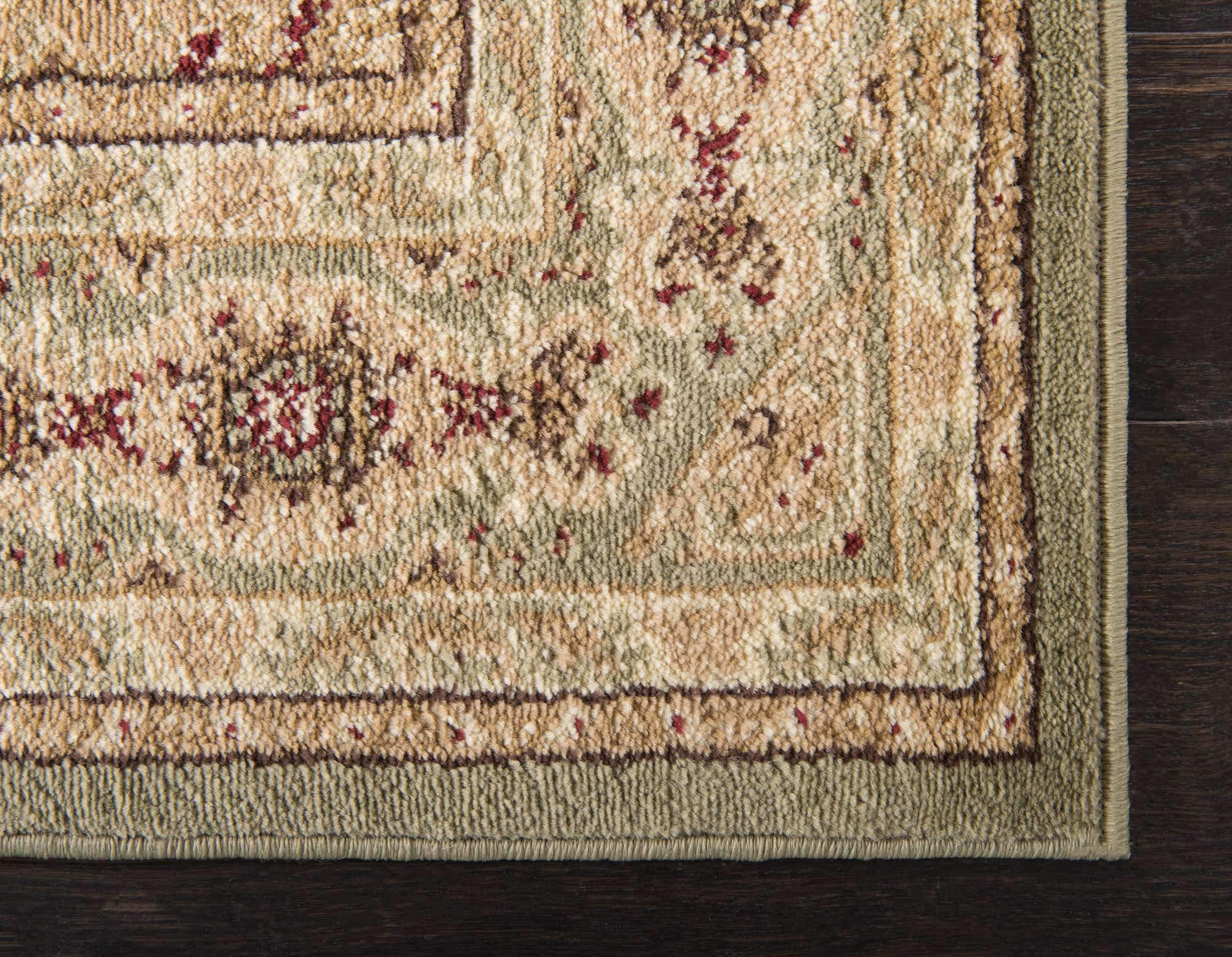 Unique Loom Versailles Collection Traditional Classic Border with Medallion Motif, Area Rug (3' 3 x 5' 3 Rectangular, Green/ Ivory)