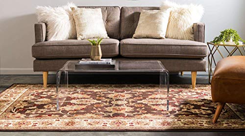 Unique Loom Voyage Collection Traditional Oriental Classic Intricate Design Area Rug, 5' 3" x 8' Rectangle, Brown/Cream