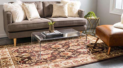 Unique Loom Voyage Collection Traditional Oriental Classic Intricate Design Area Rug, 5' 3" x 8' Rectangle, Brown/Cream