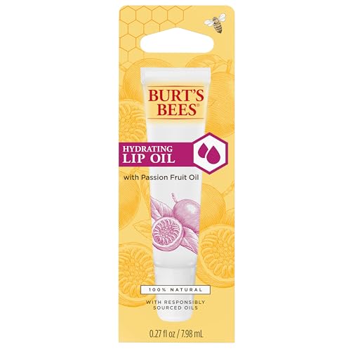 Burt's Bees 100% Natural Hydrating Lip Oil with Passion Fruit Oil, 1 Tube