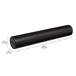 Amazon Basics High-Density Round Foam Roller for Exercise and Recovery - 36 Inch, Black