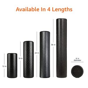 Amazon Basics High-Density Round Foam Roller for Exercise and Recovery - 36 Inch, Black