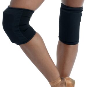 Danz N Motion Cheerleading and Dance Knee Pads - Shock Absorbing Knee Protection (Black, Small)