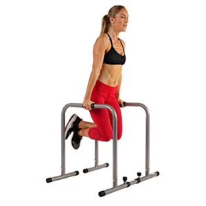 sunny health & fitness sf-bh6507 dip station body press parallel bar with adjustable length and foam grips