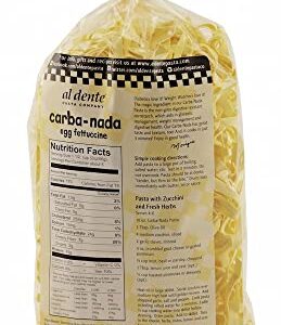 Al Dente Carba-Nada Egg Fettuccine 10 Ounce (Pack of 1) Bag