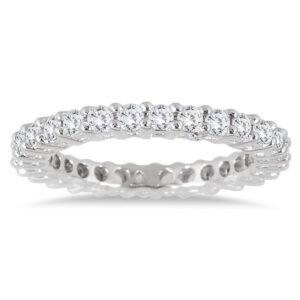 SZUL 1 Carat TW Diamond Eternity Band in 10K White Gold