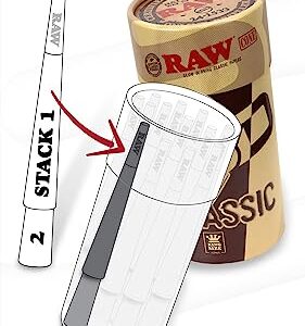 RAW Cones Classic King Size | 100 Pack | Natural Pre Rolled Paper with Tips and Packing Tubes Included