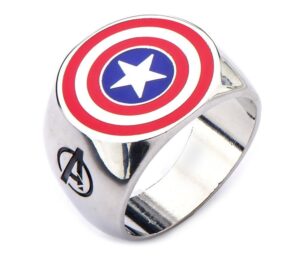 marvel comics captain america ring sz12