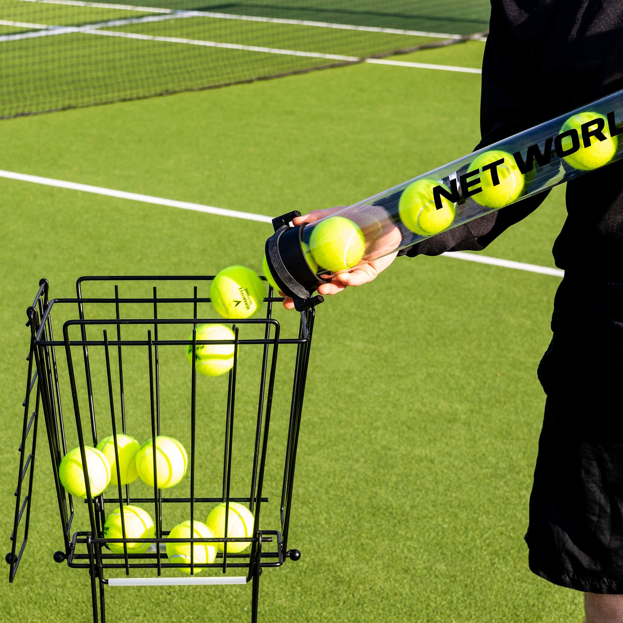 Vermont Tennis Ball Pick Up Equipment - Mower, Pick Up Tube, Ball Hopper & Carts - Effortless Tennis Ball Collection for Ultimate Court Maintenance (Pick Up Tube)