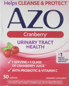 azo all natural concentrated cranberry tablets, 50 count