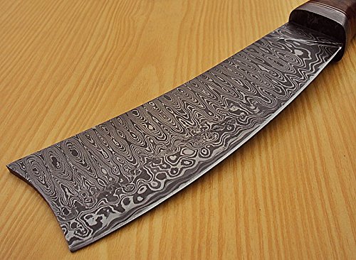 CP-35 Custom Handmade Damascus Steel 12.00 Inches Cleaver style Knife - Beautiful Handle