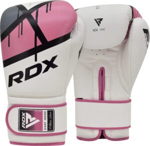 rdx women boxing gloves for training muay thai maya hide leather ladies mitts for fighting, kickboxing, sparring ego glove for punch bag, focus pads and double end ball punching