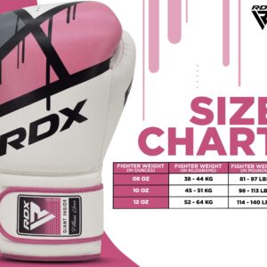 RDX Women Boxing Gloves for Training Muay Thai Maya Hide Leather Ladies Mitts for Fighting, Kickboxing, Sparring EGO Glove for Punch Bag, Focus Pads and Double End Ball Punching