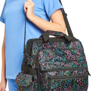 Nurse Mates Ultimate Nursing Bag | Multiple Compartments | Interior Laptop Compartment | Durable Zippers | Medical Tools