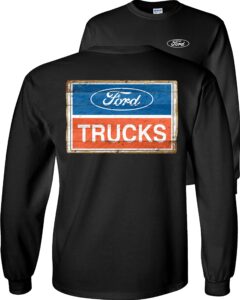 fair game red white blue sign ford trucks long sleeve shirt patriotic f150 truck logo-black-xl