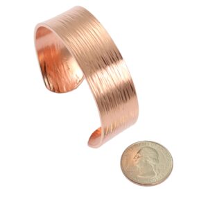 John S. Brana Chased Copper Cuff Bracelet - 100% Solid Copper Cuff Handmade Jewelry