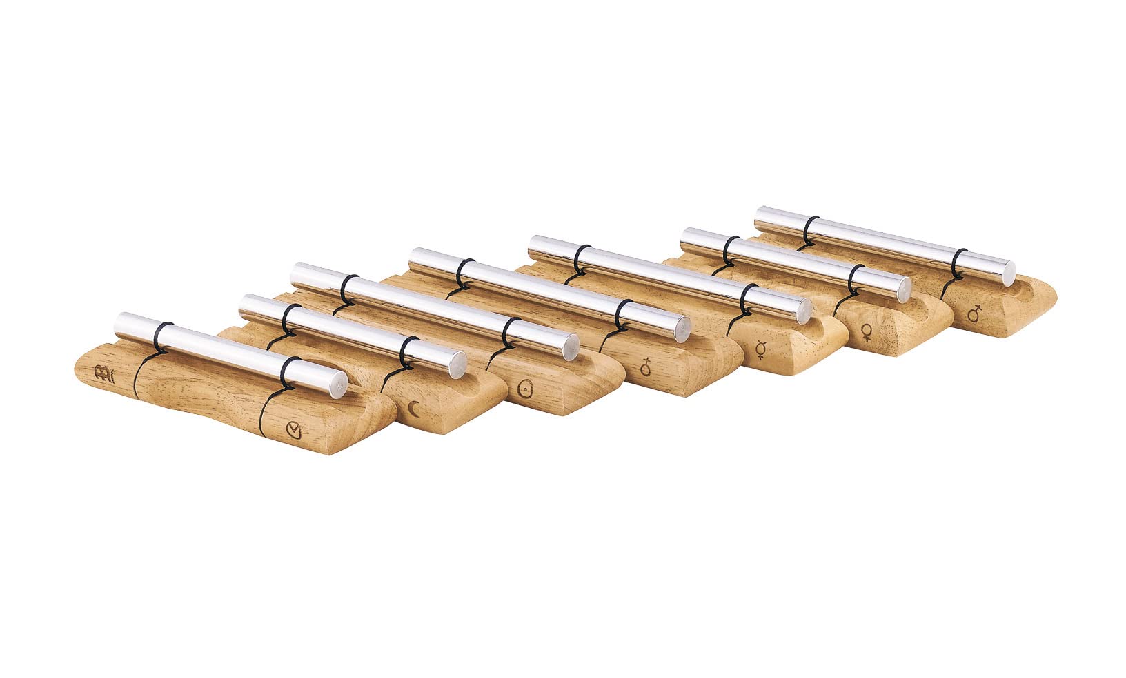 7-Piece Energy Chime Set with Mallets For Meditation, Sound Healing, Yoga and Classrooms — Long Resonance Pure Tone