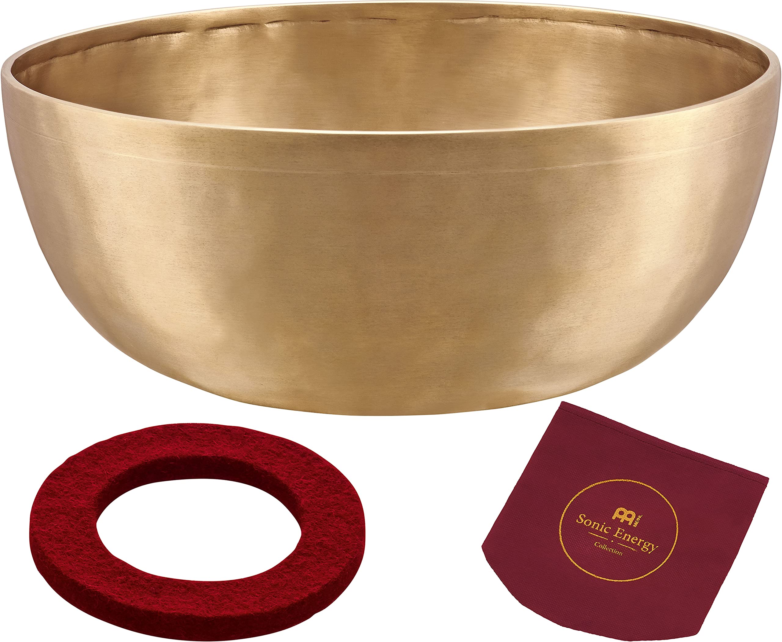 Bronze Singing Bowl with Felt Ring and Cover, Energy Series — MADE IN INDIA — For Meditation, Yoga and Sound Healing Therapy, 2-YEAR WARRANTY